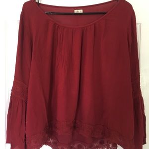 Hollister long sleeve with flowy arm sleeves